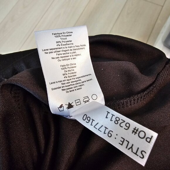 SLNY Maxi Dress Size 16 NWT Black & Purple Floral Print Chiffon Satin Waist - Picture 6 of 9